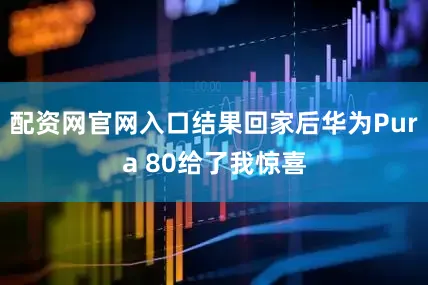 配资网官网入口结果回家后华为Pura 80给了我惊喜